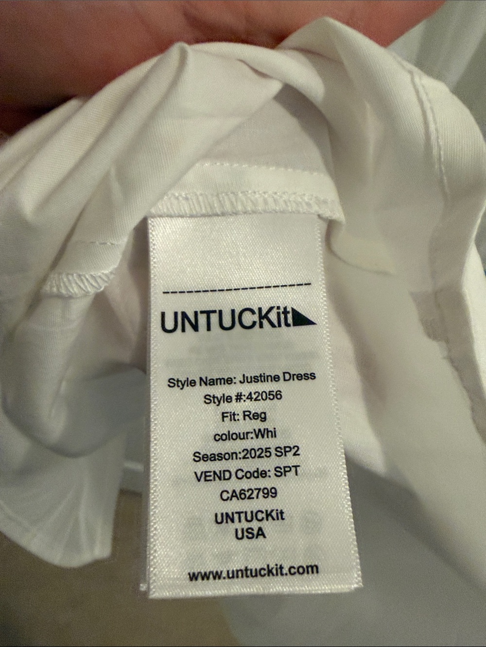 UNTUCKit White Button-Front Dress with Multicolor Ric Rac - Picture 6 of 7